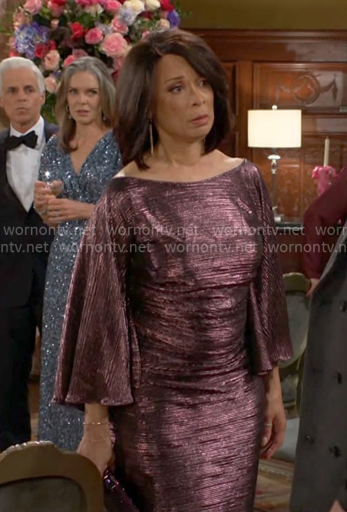Amy’s metallic gown on The Young and the Restless