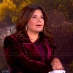 Ana’s burgundy velvet blazer on The View