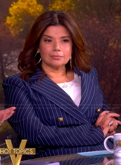 Ana's blue pinstripe blazer on The View