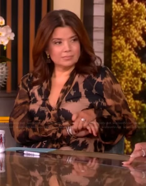 Ana’s leopard print jumpsuit on The View