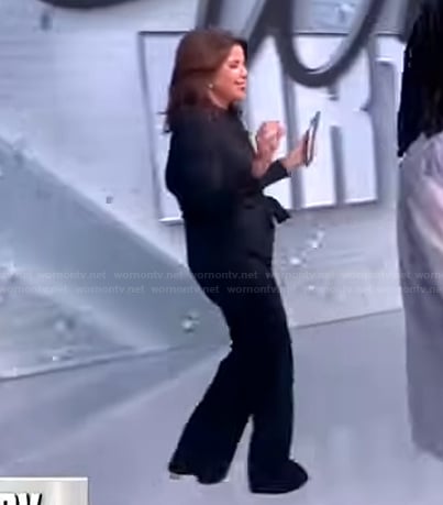 Ana’s tie front jumpsuit on The View