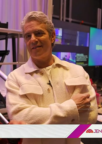 Andy Cohen’s white tweed jacket on Today