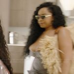 Angel’s gingham check swimsuit on The Real Housewives of Potomac