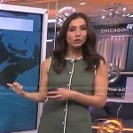 Angie Lassman’s green button front mini dress on NBC News Daily