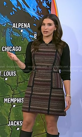 Angie Lassman’s stripe tweed dress on Today