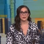 Savannah’s white animal print wrap dress on NBC News Daily