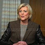 Anne’s brown leather-sleeve blazer on Today