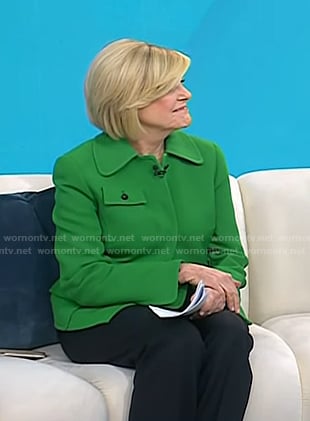 Anne Thompson's green jacket on Today
