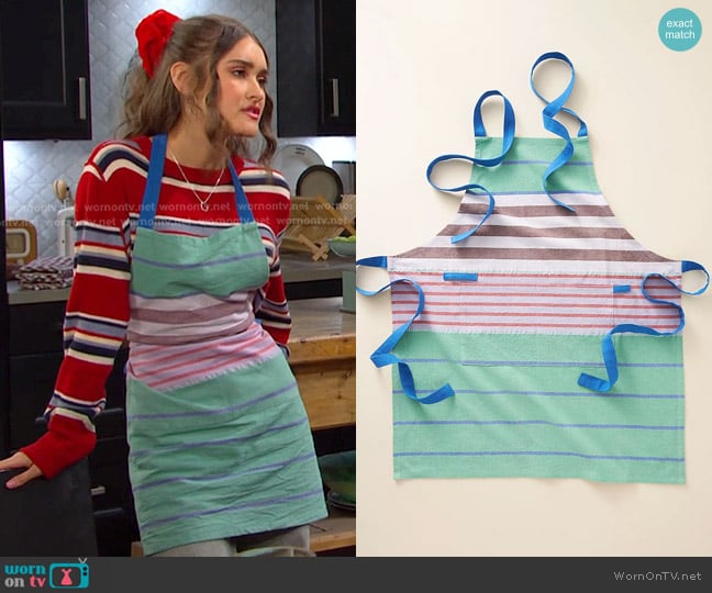 Anthropologie Rayas Apron worn by Arianna Horton (Marissa Reyes) on Days of our Lives