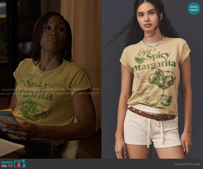 Anthropologie Spicy Margarita Graphic Tee worn by Jax Stewart (Emayatzy Corinealdi) on Reasonable Doubt
