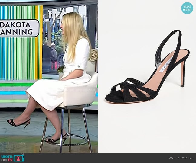 Aquazzura Tati Sandals 85mm worn by Dakota Fanning on Today