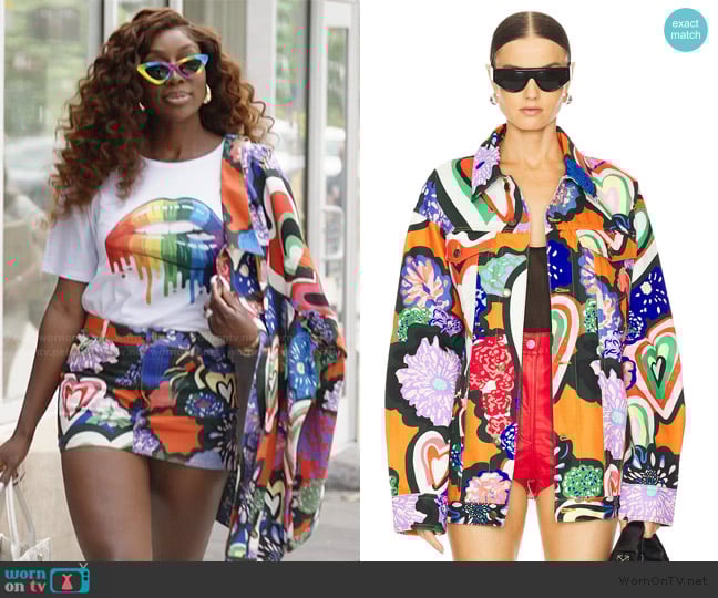 Area Denim Jacket worn by Wendy Osefo on The Real Housewives of Potomac