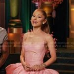 Ariana Grande’s pink mini dress on The Voice