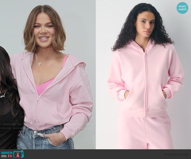 Khloe’s pink hoodie on The Kardashians