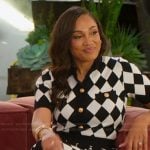 Brandi’s black and white diamond print top and skirt on Selling the OC