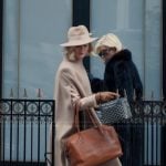 Liberty’s brown leather tote bag on Alls Fair