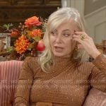 Ashley’s rhinestone top and leather skirt on The Young and the Restless