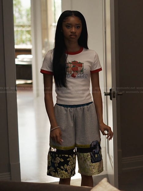 Ashley's floral shorts on Bel-Air