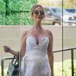 Ashtyn’s floral print sweetheart dress on Selling the OC