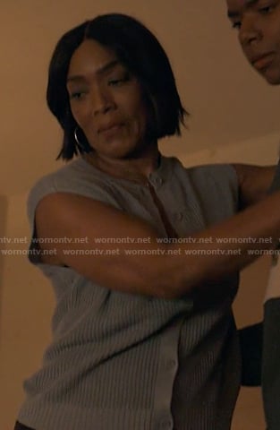 Athena's blue knit vest on 9-1-1