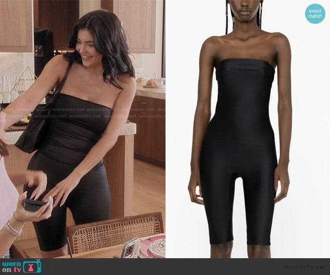 Atu Body Couture Strapless jersey jumpsuit worn by Kylie Jenner (Kylie Jenner) on The Kardashians