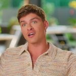 Austin’s multicolored marled shirt on Selling the OC