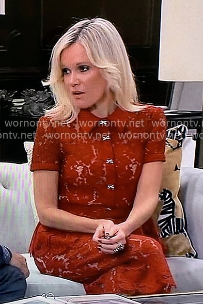 Ava's red lace peplum dress on General Hospital