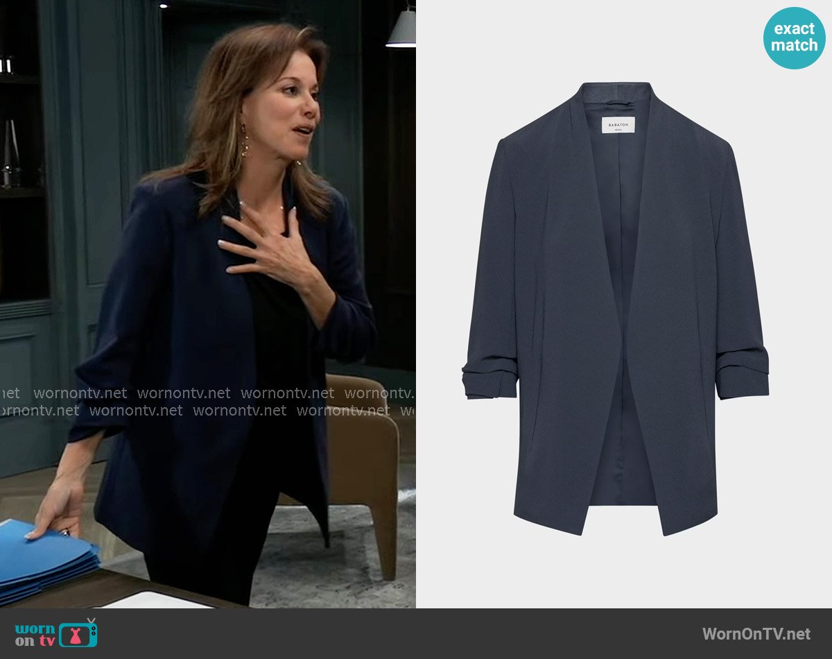 Babaton at Aritzia Power Blazer - Mirror Crepe™ worn by Alexis Davis (Nancy Lee Grahn) on General Hospital