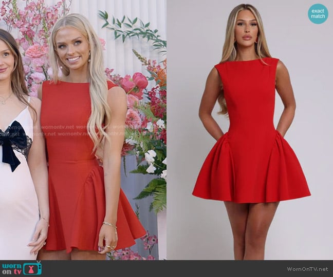 Babyboo Yalina Mini Dress in Red worn by Miranda McWhorter on The Secret Lives of Mormon Wives
