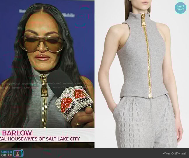 Balmain Zipped Knit Vest worn by Lisa Barlow on Today