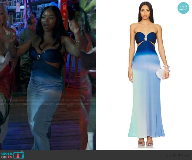 Baobab Todos Santos Voila Cut-Out Dress worn by Keiarna Stewart on The Real Housewives of Potomac