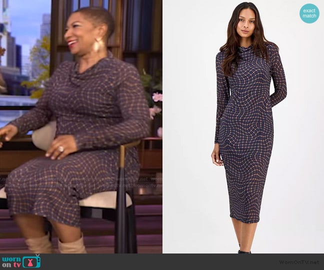Deja Vu’s printed mesh dress on Live with Kelly Deja Vu’s printed mesh dress on Live with Kelly