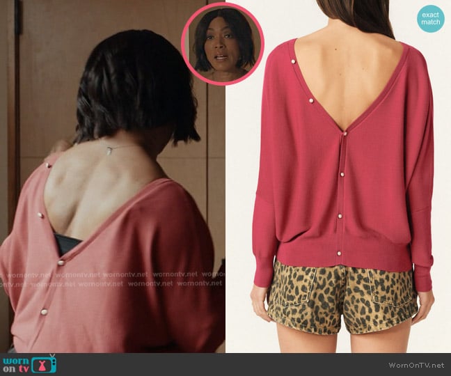 Ba&Sh Elsy Embellished Sweater worn by Athena Grant (Angela Bassett) on 9-1-1