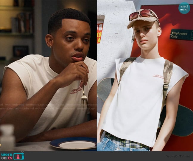 BDG Grayson Cutoff Muscle Tee worn by Will Smith (Jabari Banks) on Bel-Air