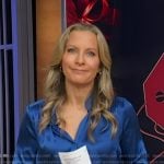 Becky’s blue satin blouse on Good Morning America