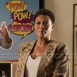 Rosie’s beige embellished jacket on Reasonable Doubt