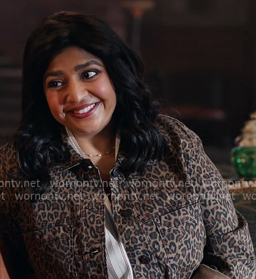 Bela’s leopard print jacket on Ghosts