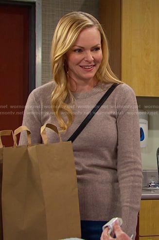 Belle’s grey sweater on Days of our Lives