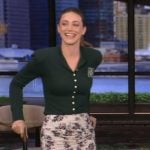 Lili Reinhart’s floral skirt on Live with Kelly and Mark
