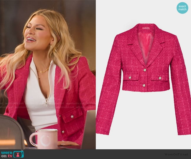 Betsey Johnson Tweed Cropped Balzer worn by Fiona Belle (Fiona Belle) on Selling the OC