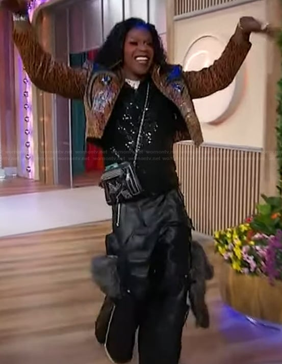 Big Freedia’s leather jacket on Sherri