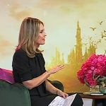 Savannah’s black floral embroidered pumps on Today