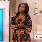 Makho Ndlovu’s black floral maxi dress on Sherri