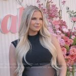 Mayci’s black mesh panel dress on The Secret Lives of Mormon Wives