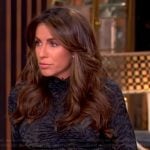 Alyssa’s printed turtleneck dress on The View