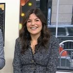 Adrianna’s black tweed mini dress on Today