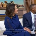 Maggie’s blue broderie shirtdress on Good Morning America