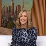 Lara’s blue leopard print dress on Good Morning America