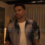 Ozzie’s blue tie dye short sleeve shirt on Reasonable Doubt