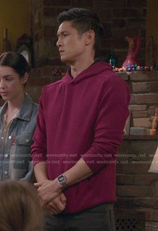 Blue's berry pink hoodie on Greys Anatomy